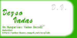 dezso vadas business card